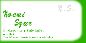 noemi szur business card